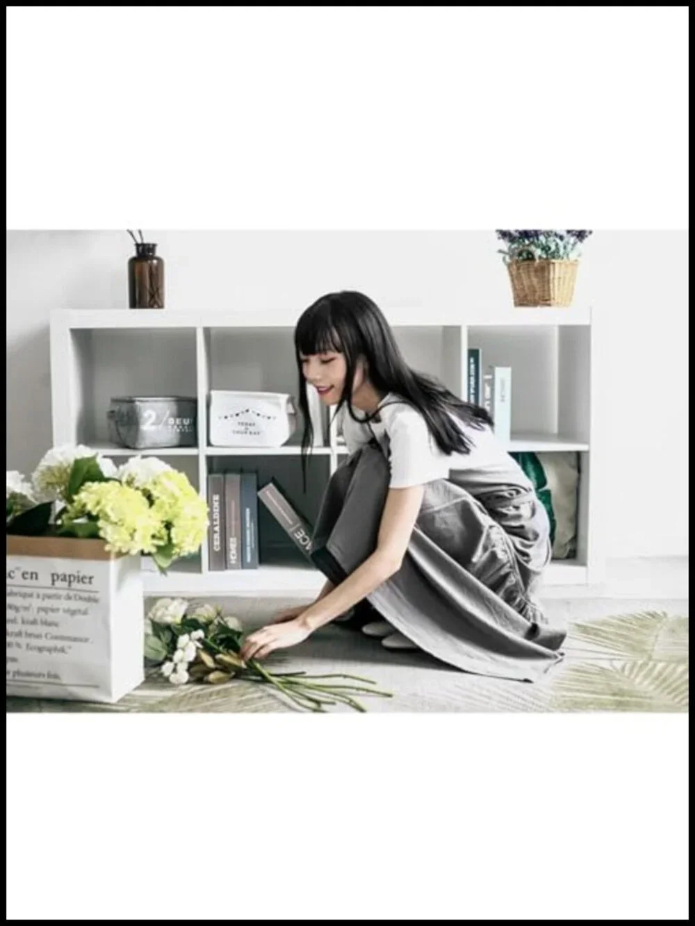 Fishtail Cotton Linen Kitchen Apron Adjustable Belt Long Slim Apron